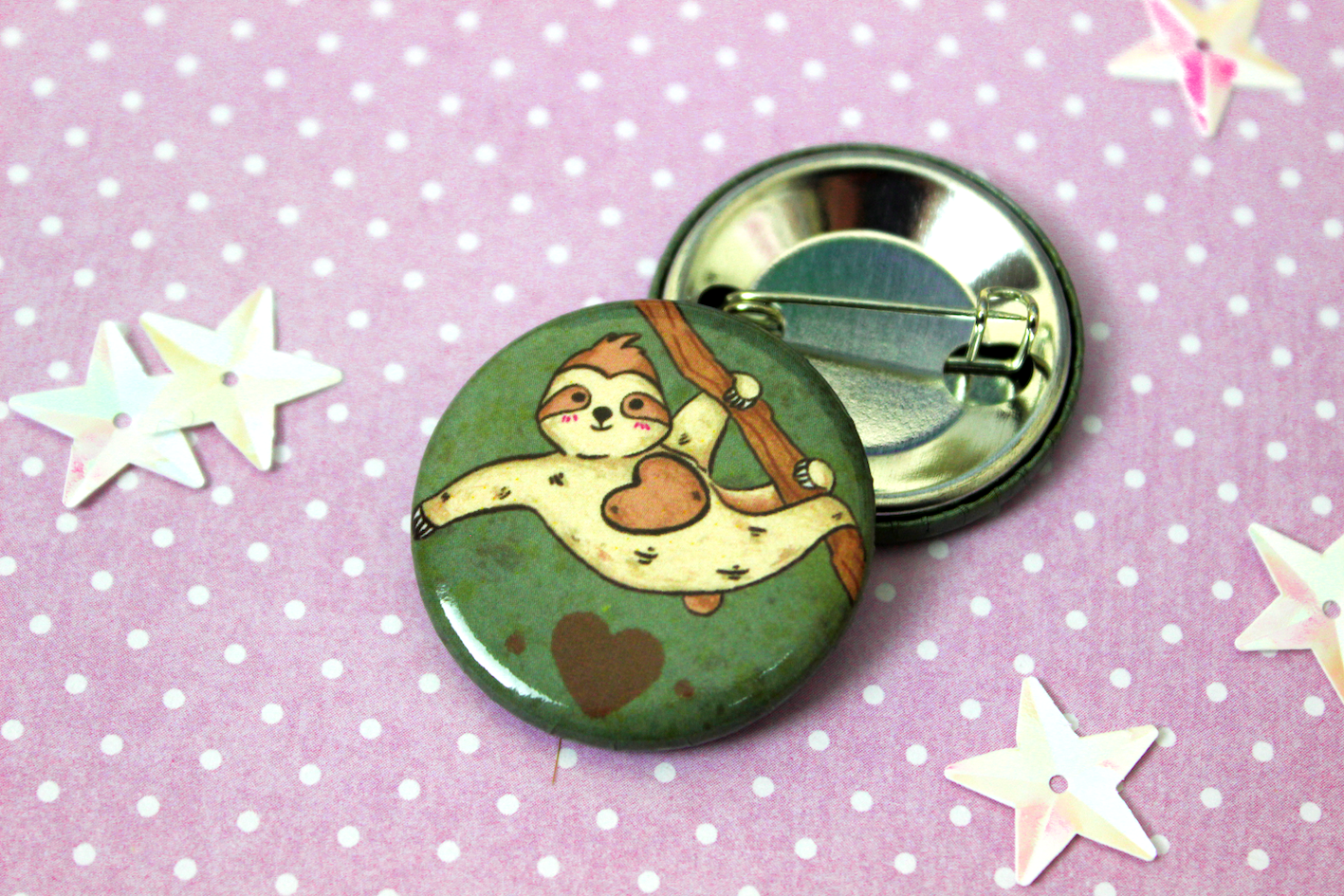 Sloth Button Badge